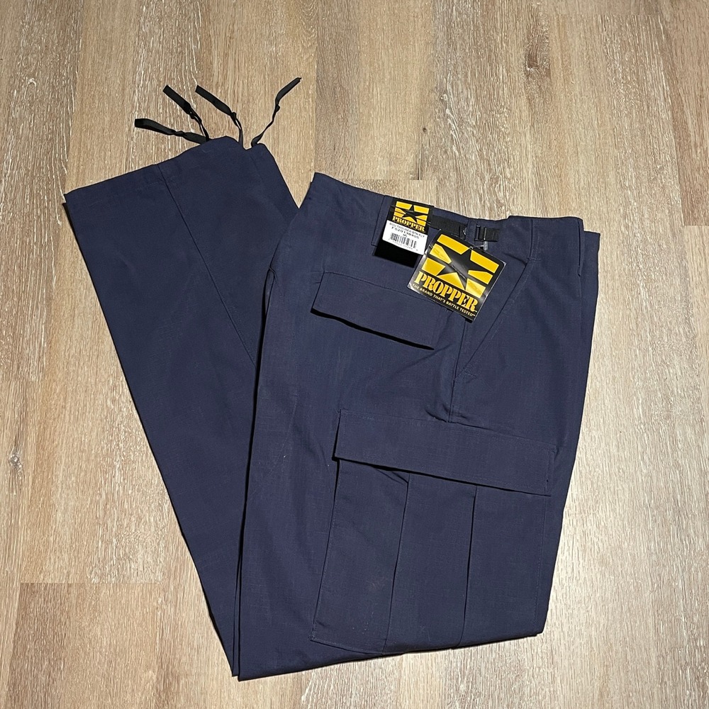 Propper Mens Navy Blue Cargo‎ Pants Battle Rip Medium Long Tactical Workwear